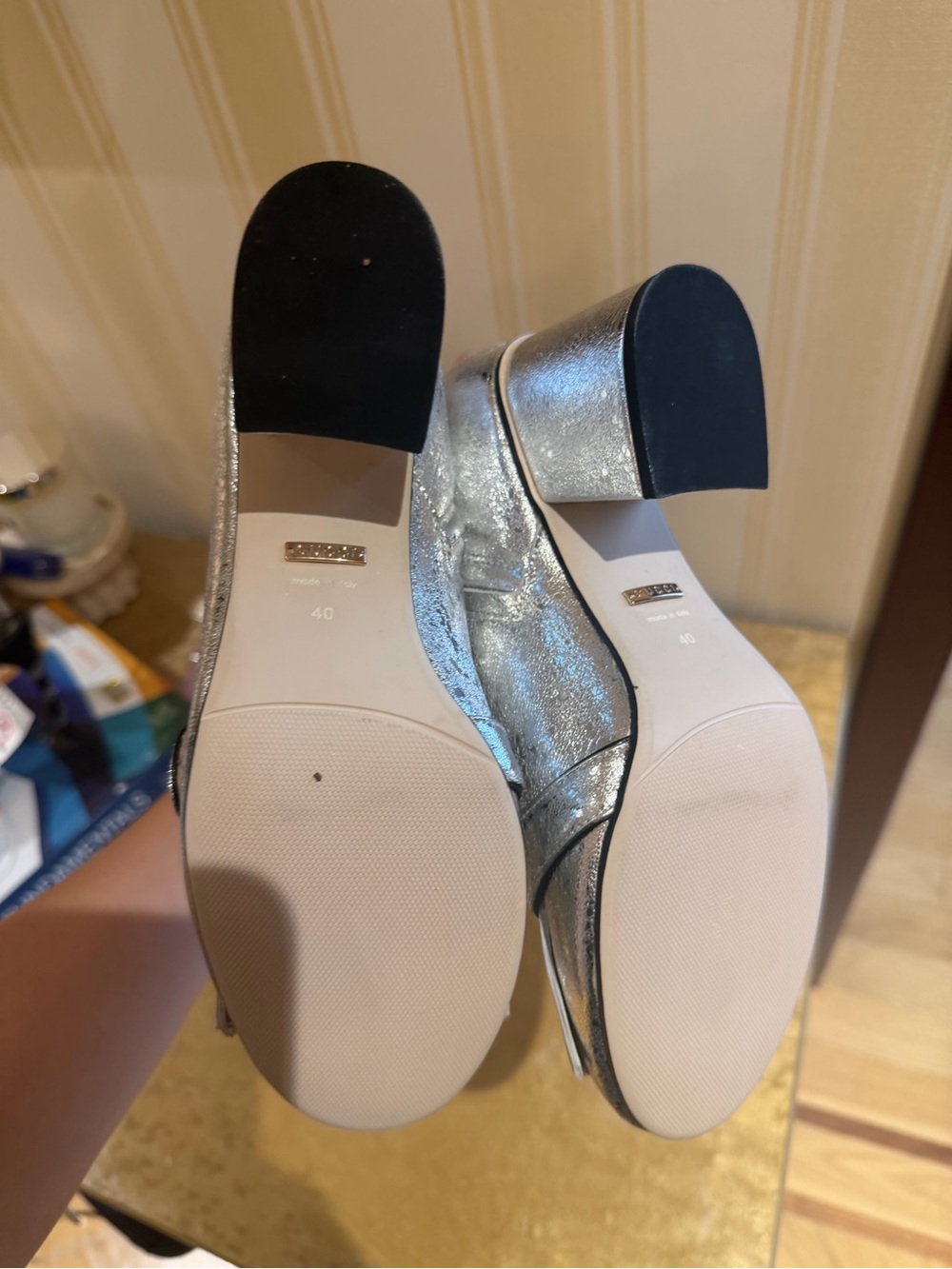 Gucci Silver Metallic Fringe Ankle Boots - Picture 5 of 7